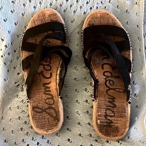 Sam Edelman Black Averie Espadrille slide sandals Size 6.5